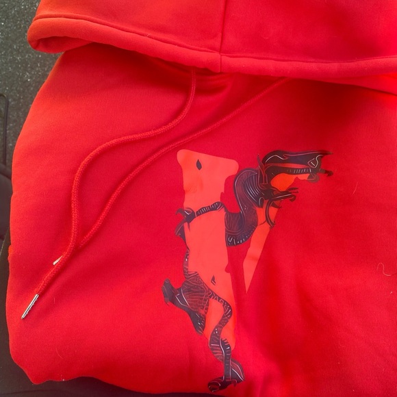 Vlone Red Graphic Hooded Sweatshirt - Picture 4 of 4
